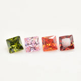 15pcs/lot Square CZ Stones 3x5mm~10x12mm Bright AAAAA Gems