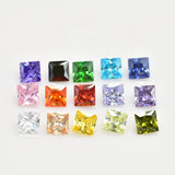 15pcs/lot Square CZ Stones 3x5mm~10x12mm Bright AAAAA Gems