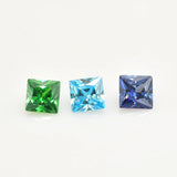 15pcs/lot Square CZ Stones 3x5mm~10x12mm Bright AAAAA Gems