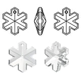 15pcs 20mm Snowflake Pendant Crystal Charms Glass Beads Rhinestone Gems