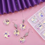 15pcs 20mm Snowflake Pendant Crystal Charms Glass Beads Rhinestone Gems