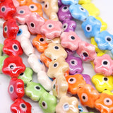 15pcs Flower Ceramic Beads for Jewelry Making DIY Necklace Bracelet Mixcolor