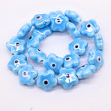 15pcs Flower Ceramic Beads for Jewelry Making DIY Necklace Bracelet Mixcolor