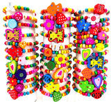 15pcs Colorful Wooden Beads Kids Bracelets - Party Accessories