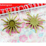 15pcs DIY Jewelry Sunflower Base Charms Pendants for Necklace Making