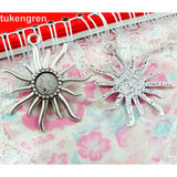 15pcs DIY Jewelry Sunflower Base Charms Pendants for Necklace Making