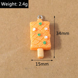 15pcs Mix Food Barbecue Resin Charms for Jewelry Making