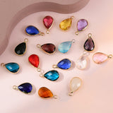 15pcs Water Drop Crystal Glass Charms Pendants DIY Jewelry Making