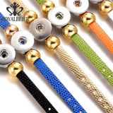 15pcs PU Leather Snap Bracelet Bangle DIY 18mm Button Bracelet 20mm Snap Jewelry