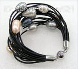 Pink Gray Freshwater Pearl Bracelet