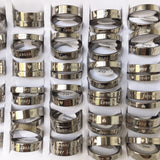 15 Sets Love Forever Couple Stainless Steel Rings Wedding Anniversary Jewelry