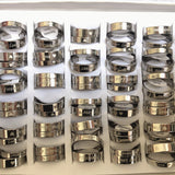 15 Sets Love Forever Couple Stainless Steel Rings Wedding Anniversary Jewelry