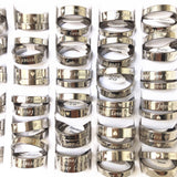 15 Sets Love Forever Couple Stainless Steel Rings Wedding Anniversary Jewelry