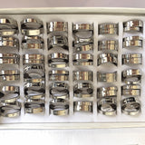 15 Sets Love Forever Couple Stainless Steel Rings Wedding Anniversary Jewelry