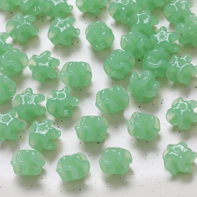 15x11mm Lampwork Bead Glass Flower Big Hole DIY Jewelry Making