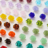15x11mm Lampwork Bead Glass Flower Big Hole DIY Jewelry Making