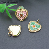 Enamel Love Eye Charms for DIY Jewelry Making