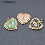 Enamel Love Eye Charms for DIY Jewelry Making