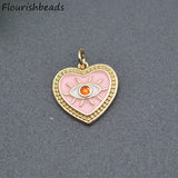 Enamel Love Eye Charms for DIY Jewelry Making