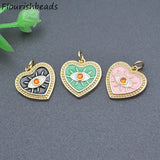 Enamel Love Eye Charms for DIY Jewelry Making