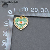 Enamel Love Eye Charms for DIY Jewelry Making