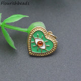 Enamel Love Eye Charms for DIY Jewelry Making