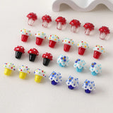 Icecream Bead Lampwork Mushroom Glass Bead DIY Jewelry
