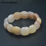 15x16mm Gemstone Bracelet Mix Stretch Bangle Yoga Jewelry