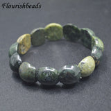 15x16mm Gemstone Bracelet Mix Stretch Bangle Yoga Jewelry
