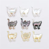 15x16mm Shell Cat Pendant for Jewelry Making DIY