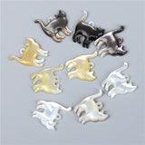 15x16mm Shell Cat Pendant for Jewelry Making DIY