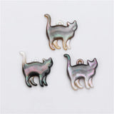 15x16mm Shell Cat Pendant for Jewelry Making DIY