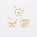 15x16mm Shell Cat Pendant for Jewelry Making DIY