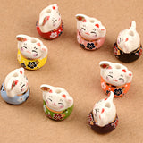Red Flowers Kitten Ceramic Beads for Jewelry Women Girls Birthday Gift Female