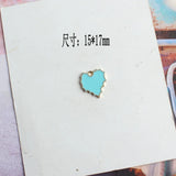 Colorful Alloy Heart Charms 50Pcs DIY Jewelry Making