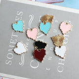 Colorful Alloy Heart Charms 50Pcs DIY Jewelry Making