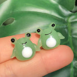 15x18mm Frog Shape Lampwork Glass Beads Animals Pendant Crafts DIY Bracelets