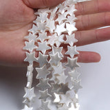 15x2.8mm Carved Star Shell Pearl Beads Strand