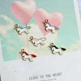 Colorful Alloy Small Pendant Animals Horse Charms 50Pcs