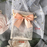 50Pcs/Lot Hot Knitted Mesh Bags Jewelry Gift Packaging Pouches With Bow
