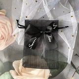 50Pcs/Lot Hot Knitted Mesh Bags Jewelry Gift Packaging Pouches With Bow