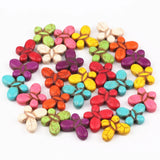 15x20mm Colorful Howlite Butterfly Beads 90Pcs/Lot Charms Spacer Bead