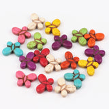 15x20mm Colorful Howlite Butterfly Beads 90Pcs/Lot Charms Spacer Bead