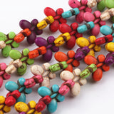 15x20mm Colorful Howlite Butterfly Beads 90Pcs/Lot Charms Spacer Bead