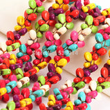 90Pcs/Lot Colorful Howlite Butterfly Beads 15x20mm Charms Spacer Bead