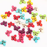 90Pcs/Lot Colorful Howlite Butterfly Beads 15x20mm Charms Spacer Bead