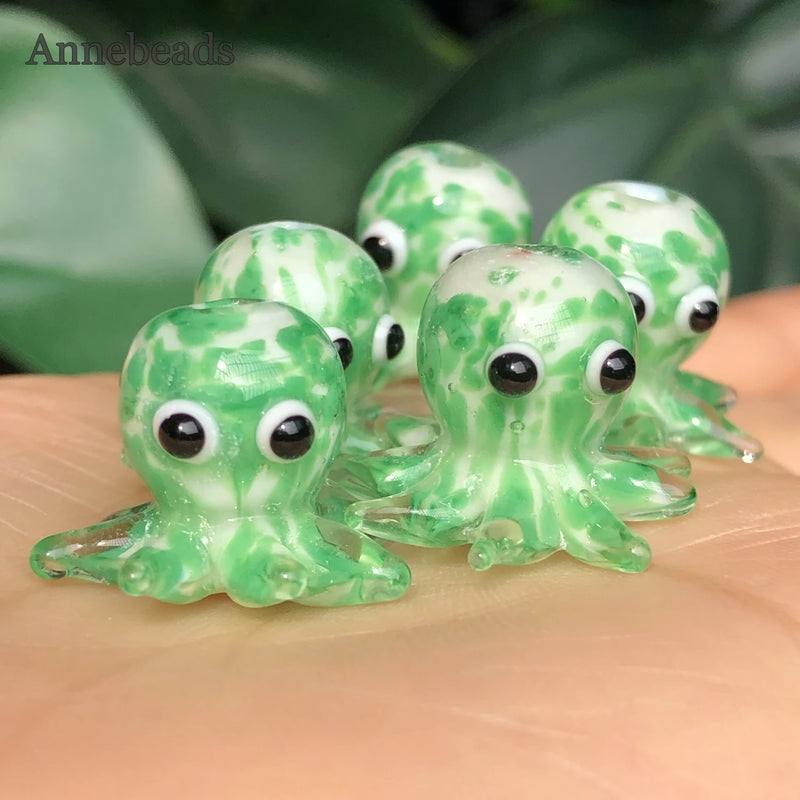 15x20mm Octopus Lampwork Glass Beads for Jewelry Making