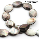 15x20mm Abalone Shell Flat Oval Spacer Beads for Jewelry Making