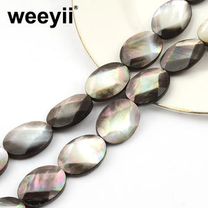 15x20mm Abalone Shell Flat Oval Spacer Beads for Jewelry Making