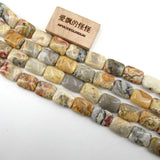 15x20mm Crazy Lace Agate Square Beads 16'' Strands